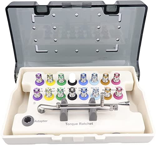 Image of BoNew 16pcs Universal Den~tal Implant Screw Drivers Repair Tool Kit Screwdrivers Colorful Prosthetic Kit Torque Wrench Set