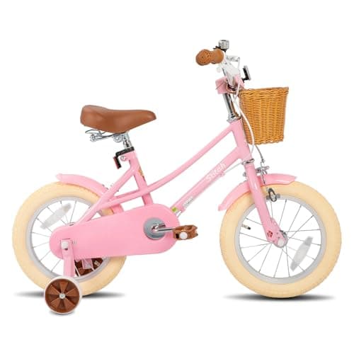 Image of STITCH Fantasy 16 inch Kids Bike for 4-7 Years Girls, 16 inch Girls Bike with Stabilisers & Basket, Kids' Bicycle Pink