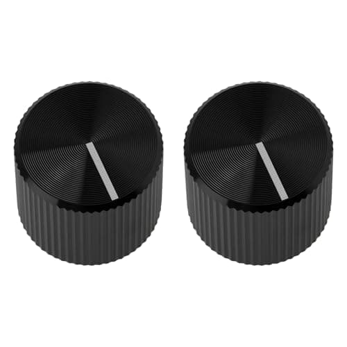 Image of Be In Your Mind 2x Black 15mm Volume Control Knob 15x12.5x6.4mm for Audio Volume Amplifier Adjustment