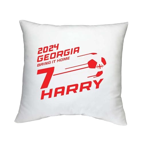 Image of Shopagift Personalised Georgia Football Fan Supporter Cushion Cover Any Name Number Bring it Home Bedroom Lounge Accessory - 40cm x 40cm