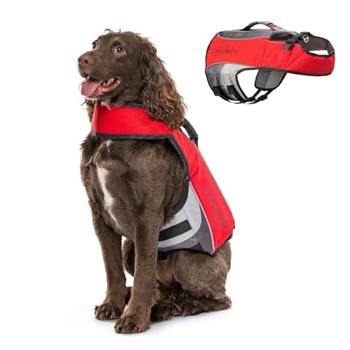 Image of Osprey Dog Life Jacket, Adjustable Buoyancy Aid with Handle, Reflective Strips, Fits Small, Medium & Large Dogs – Swim Safety Vest for Water Activities & Paddleboarding