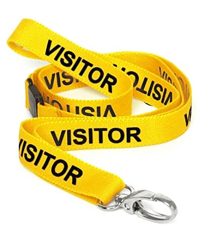 Image of CKB LTD Visitor LANYARDS Breakaway Safety Lanyard Neck Strap Swivel Metal Clip for ID Card Holder - Pull Quick Release Design (Yellow, Pack of 10)