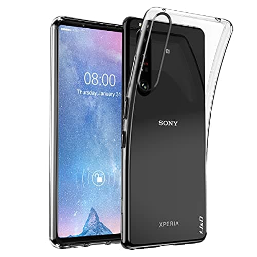 Image of J&D Case Compatible for Sony Xperia 1 III Case, Ultra Slim Lightweight Clear Anti-Shock Protective Rubber Silicone Bumper Case for Sony Xperia 1 III Cover, Not for Sony Xperia 1 II, Transparent