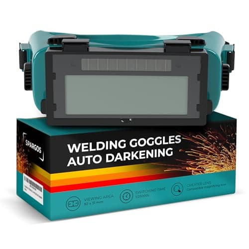 Image of SPARGOS Welding Goggles Auto Darkening LCD Welding Glasses Mask Solar Welder Eyes Glasses Gas Flip Up Lens Eye Protection
