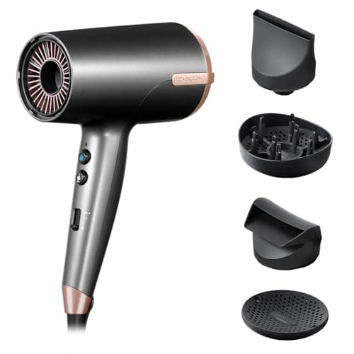 Image of Remington ONE Dry and Style Hair Dryer (Salon Performance, 4 Attachments - Precision Styling (2 Diffusers, Flyaway, Slim Concentrator) - Compact, Dual Ionic System, 8 Heat Speed Settings, 2000W) D6077
