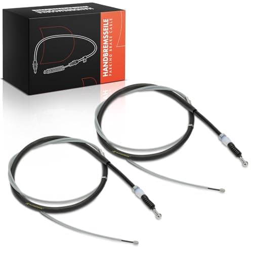 Image of Frankberg 2x Handbrake Cable Parking Brake Rear Compatible with Golf V 1K1 Golf VI 5K1 J.e.t.t.a III 1K2 A3 O.c.t.a.v.i.a II 1Z3 1Z5 Altea 8P1 5P1 807 E Replace# 1K0609721AA