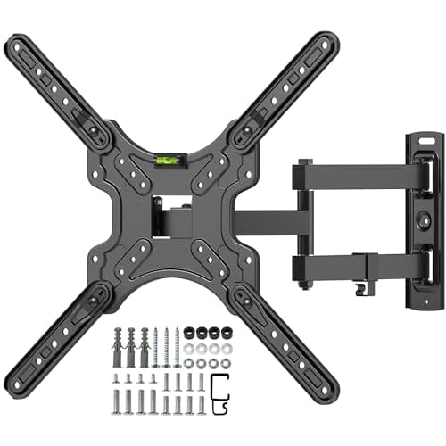 Image of Digank TV Wall Bracket for Most 26-55 inch,Corner TV Wall Mount with Tilt Swivel Extension, Universal TV Bracket Holds up to 35 Kg, Single Stud Center Design Fits Flat/Curved TVs, Max Vesa 400x400mm