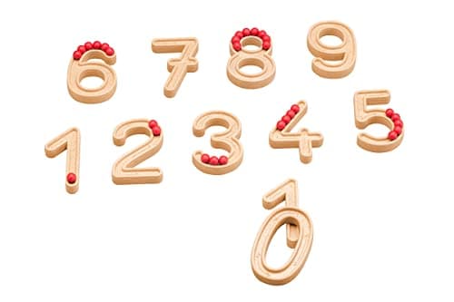 Image of WISSNER Active Learning R80000.000 Number Set with Balls RE-Wood, Multi-Coloured