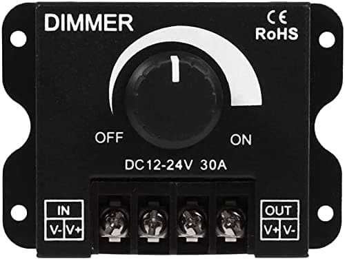 Image of Hsthe Sea Led Switch Dimmer, DC 12V-24V 30A PWM Dimming Controller, Adjustable Brightness Light Switch Dimmer Controller for LED Strip Light