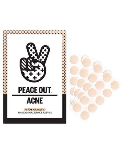 Image of PEACE OUT - Acne Points for Skin Care, Hydrocolloid Pimple Patches Helps Eliminate Blemishes Overnight, Award Winning Quick Treatment