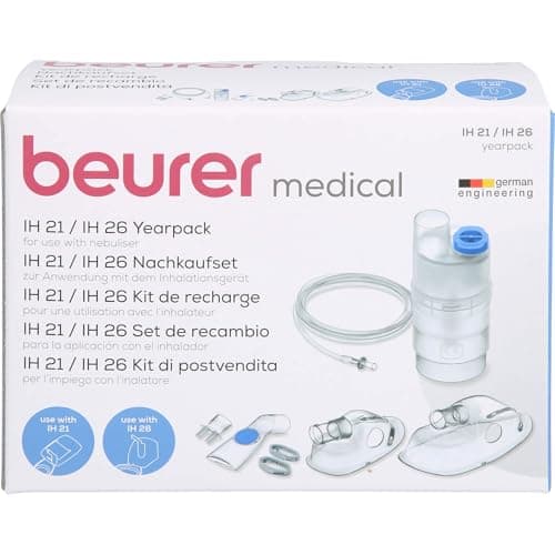Image of Beurer Nebuliser Accessory Pack Compatible With The IH26 And IH21, Replacement Masks and Accessories