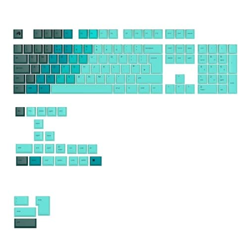 Image of GLORIOUS Gaming 115x GPBT Keycaps - Cherry Profile, Super Durable PBT Plastic, Eye Catching Aesthetics, Superior Sound, Original Typeface, Rain Forest, UK English Layout