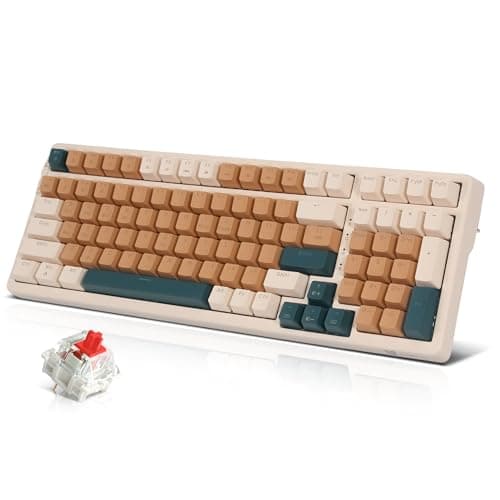 Image of Qisan Mechanical Wireless Keyboard USB Wired Gaming Keyboard 6 Colors Led Backlit Keyboard Red Switch 100 Keys US Layout | Computer Accessories | Mechanical Keyboards Wireless | Gaming Keyboards