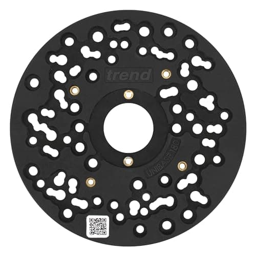 Image of Trend Large Universal Plunge Router Sub-Base, 180mm, Enhanced Compatibility for 1/2 Inch Plunge Routers, UNIBASE/180