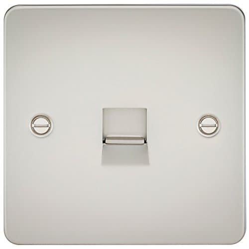Image of Knightsbridge FP7300PL FP7300 FPAV7300PL Flat Plate Telephone Master Socket-Pearl, 230 V
