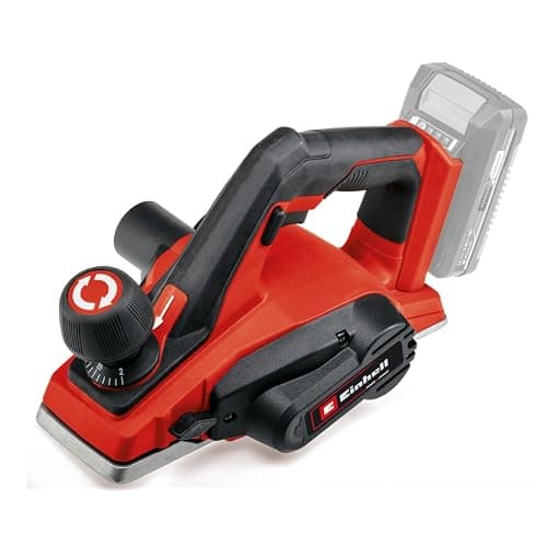 Image of Einhell Cordless Planer 18V Power X-Change, Battery Electric Planer for Wood, 2mm Max Chip Depth, Aluminium Soleplate with V-Groove, Without Battery TE-PL 18/82 Li Solo Planning Tool