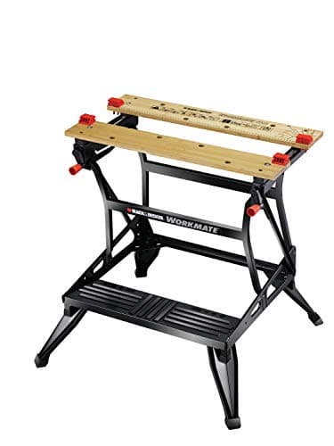 Image of BLACK+DECKER Tough Work Bench Saw Horse, Dual Height Heavy Duty Steel Frame, WM626-XJ