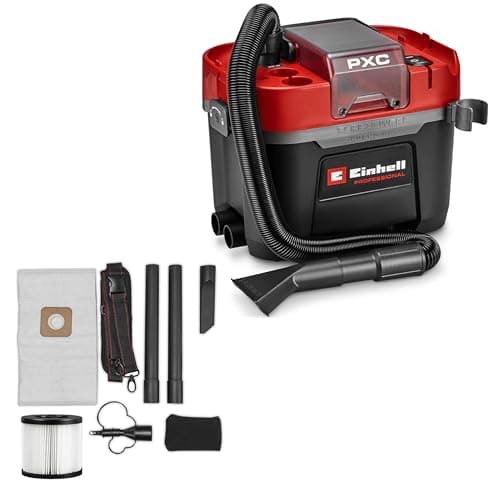 Image of Einhell Professional Cordless Wet and Dry Vacuum Cleaner 18V Power X-Change, Brushless, 10L Container, 2 Suction Levels, incl. Pleated Filter, Suction Nozzles, Without Battery TP-VC 18/10 Li BL-Solo