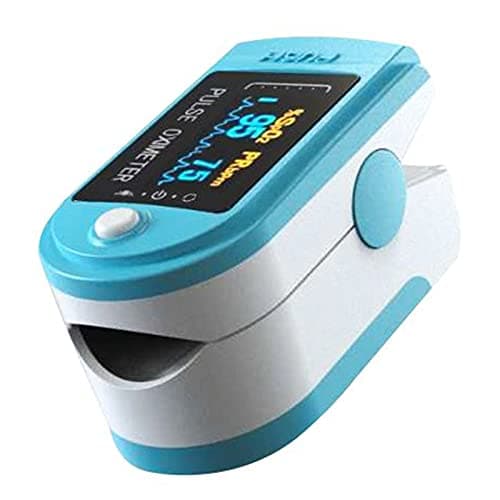 Image of AQUARIUS Finger Pulse Oximeter Version 2, Blue - FDA Approved Blood Oxygen Saturation (SpO2) Monitor & Portable Heart Rate Tracker