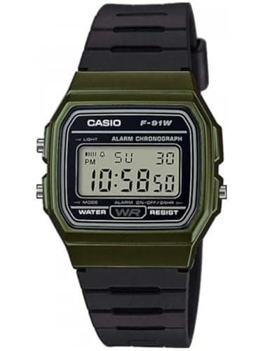 Image of Casio F91W-1 Classic Resin Strap Digital Sport Watch, Green, Classic