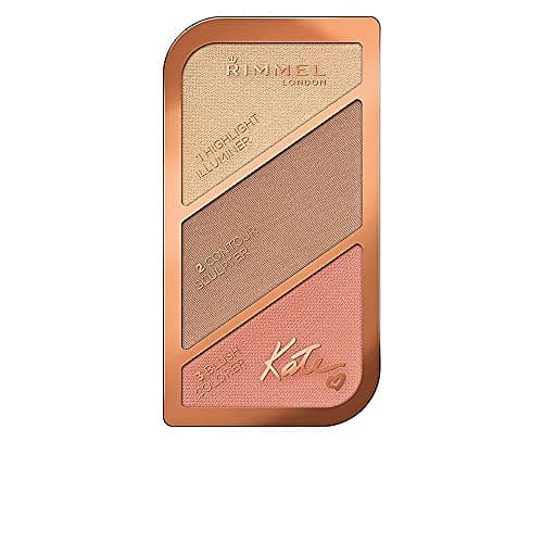 Image of Rimmel London Sculpting Highlighter Palette 3-tone, Coral Glow, 18.5 g