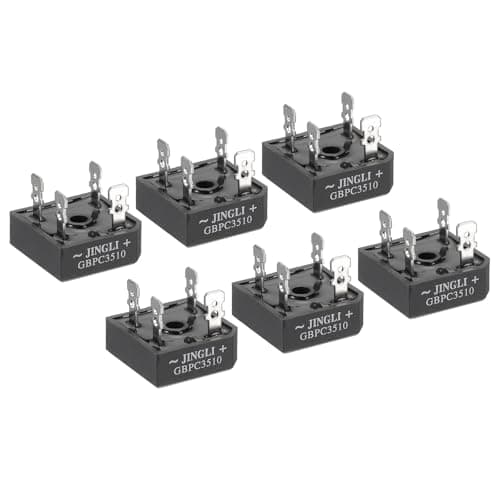 Image of PATIKIL GBPC35-10 Rectifier Diode, 6 Pcs Bridge Rectifier 35A 1000V Electronic Silicon Diodes for Converting AC Power to DC Power, Black