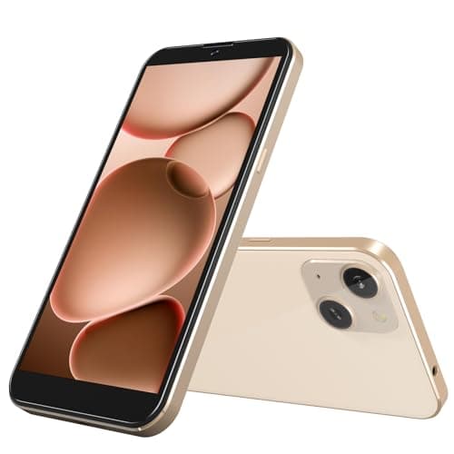 Image of HeyxFome Android Phones - Android 10 Smartphone, 6" Display, Quad Core Smart Phone, 2GB RAM+16GB ROM, 4G Mobile Phones Dual SIM Free Unlocked, 8MP/Face ID/GPS Cheap UK (Bright Gold)