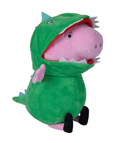 Image of Simba 109261015 - Peppa Pig Plush George, George with Dino Outfit, 28 cm, Plush Toy, for Children from the First Months of Life
