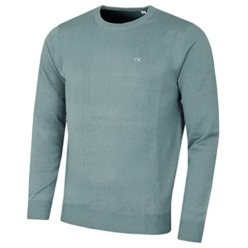 Image of Calvin Klein Mens Crew Neck Sweater - Sage - L