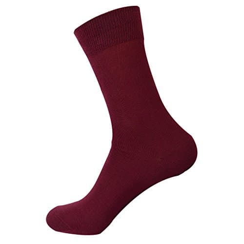 Image of Jasmine Silk Men Pure Silk Evening Socks Thermal (Burgundy)