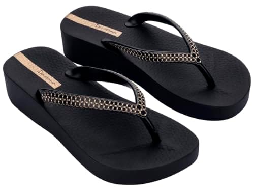 Image of Ipanema WOMENS MESH XI PLATFORM FEM BLACK/BLACK/GOLD
