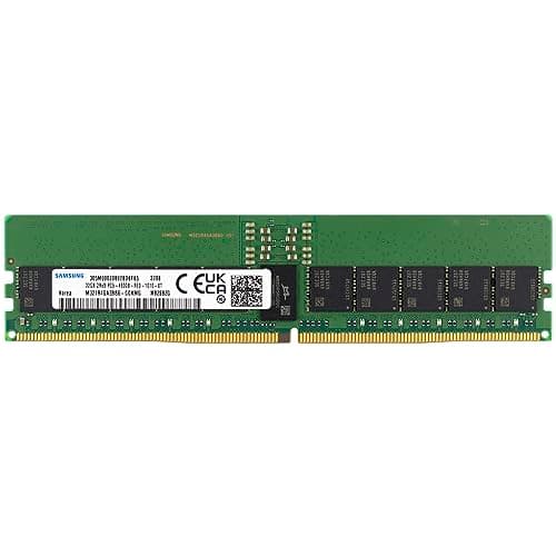 Image of Samsung 32GB DDR5 4800MHz PC5-38400 ECC RDIMM 2Rx8 Dual Rank 1.1V Registered DIMM 288-Pin Server RAM Memory M321R4GA3BB6-CQK
