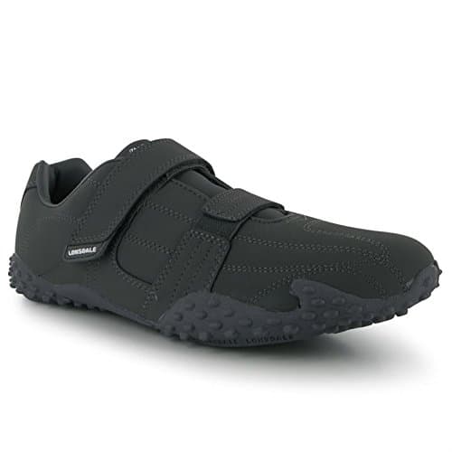 Image of Lonsdale Men's Fulham Trainers Leisure Trainers Velcro Sports Shoes, Grey White1, 11 UK