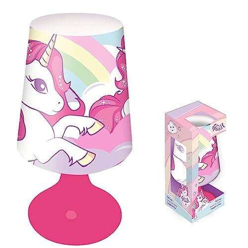 Image of SRV Hub Unicorn Table Lamp | Battery Powered | 18cm Bedside Lamp for Kids Girls, Night Lamp, Ideal for Kids 3+ Years Bedroom Décor | LED Light
