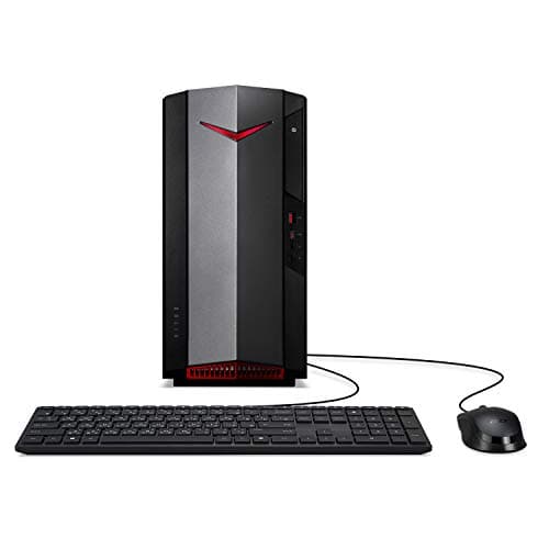 Image of Acer Nitro 50 N50-620-UA91 Gaming Desktop | 11th Gen Intel Core i5-11400F 6-Core Processor | NVIDIA GeForce GTX 1650 | 8GB DDR4 | 512GB NVMe M.2 SSD | Intel Wi-Fi 6 AX201. | Keyboard and mouse