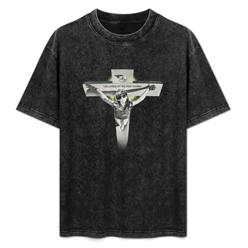 Image of Lords of The New Church Crucified Men's T-Shirt Graphic Shirts Unisex Black Tee L