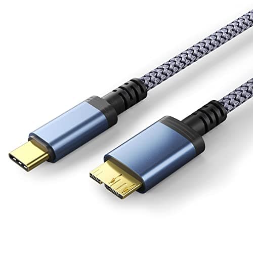 Image of USB C Hard Drive Cable 0.5M, Type C to USB3.0 Micro B Drive Cable Compatible With Portable External Hard Hrives Such as WD Elements, Seagate Expansion, Toshiba, Samsung M3, Galaxy S5, LaCie, Maxtor