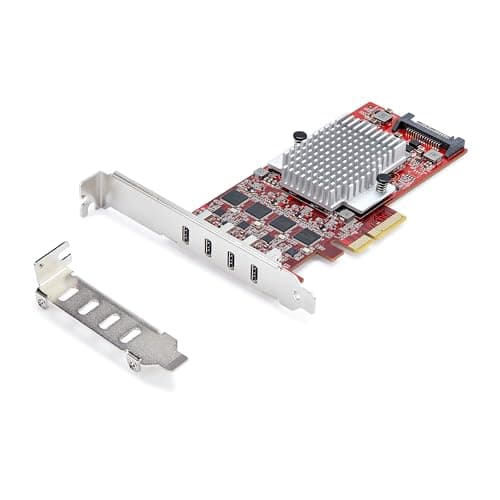 Image of StarTech.com 4-Port USB-C 10Gbps PCIe Card, 4x Independent USB 3.2 Controllers, PCI Express 3.0, Standard Profile, TAA