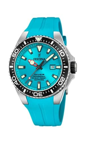 Image of Festina Mens Divers Watch - WR 200M - with Rubber Strap F20664/5