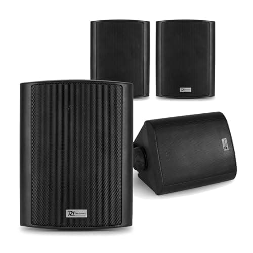 Image of 4x Black Weatherproof 100V Line Speakers 280W