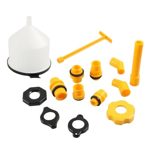 Image of Chcuuk1 Fluid Filling No Spill Radiator Funnel Kit White, Yellow, Black 1 Set