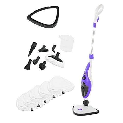 Image of 10 in 1 1500W Neo® Hot Steam Mop Cleaner Floor Carpet Window Washer Hand Steamer with 5 Pads (Purple)