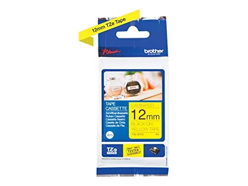 Image of Brother TZe-631S - Black on yellow - Roll (1.2 cm x 4 m) 1 cassette(s) laminated tape - for Brother PT-D210, D600, H110, P-Touch PT-1005, D200, D450, E550, H110, P300, P900, P950