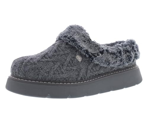Image of Skechers Bobs Keepsakes Womens Charcoal Slipper - Size 6 - Grey