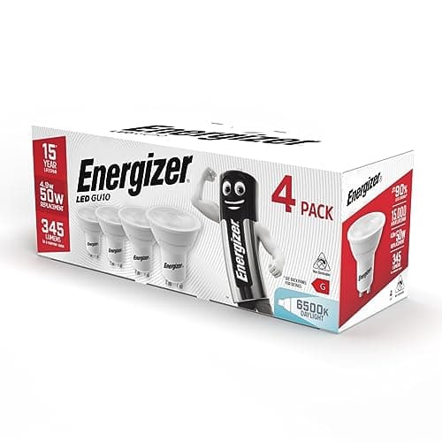 Image of Energizer GU10 4.9W 50W Replacement LED Bulb 4 Pack (Daylight Non Dimmable)