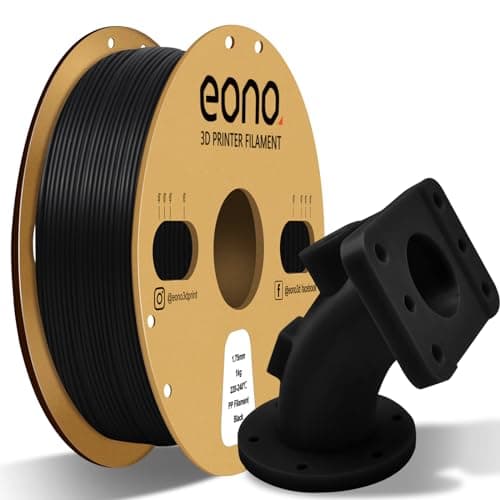 Image of EONO PP Filament 1.75mm – Ultra Tough Polypropylene Filament, Semi-Flexible, Black, 1kg Spool for Durable, Lightweight Prints with Most FDM 3D