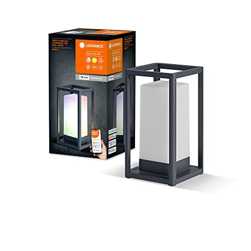 Image of LEDVANCE Smart+ Outdoor WiFi Table Light, 5W, 310lm, Black, with Warm White Light (3000K) and 16 Million Colors, Battery Powered, Mobile, app controllable, Compatible with Amazon, Google, etc.