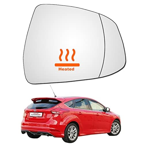 Image of BIAREN Wing Mirror Glass Right Driver Side Heated For Ford Focus Mk2 Mk3 2008-2018 Mondeo Mk4 2007-2014 BS7117K740GA 7S7117K740BA 1746419 1469513 Wing Mirror Glass + Back Plate