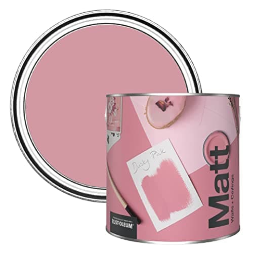 Image of Rust-Oleum Colours Matt Emulsion Wall and Ceiling Paint - Dusky Pink 2.5L