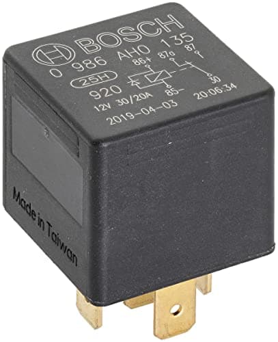 Image of Bosch 0986AH0135 Mini Relay 12V 20A, IP5K4, Operating Temperature from -40 Degree to 100 Degree C, 5 Pin Relay